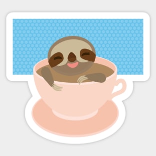 sloffee, coffee cup, sloth Sticker